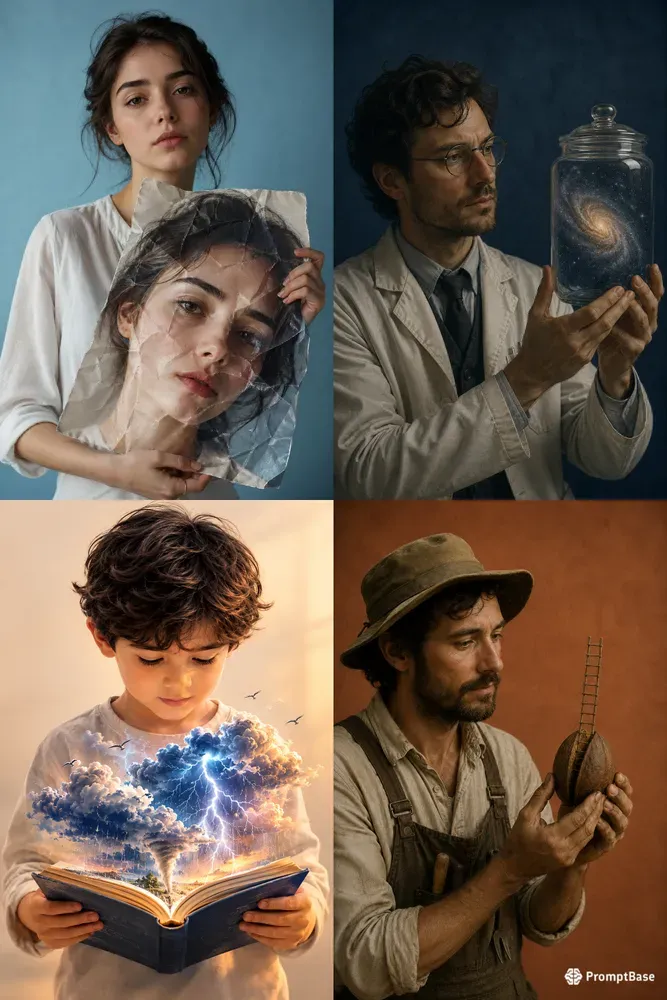 Surreal Thoughtful Character Portraits