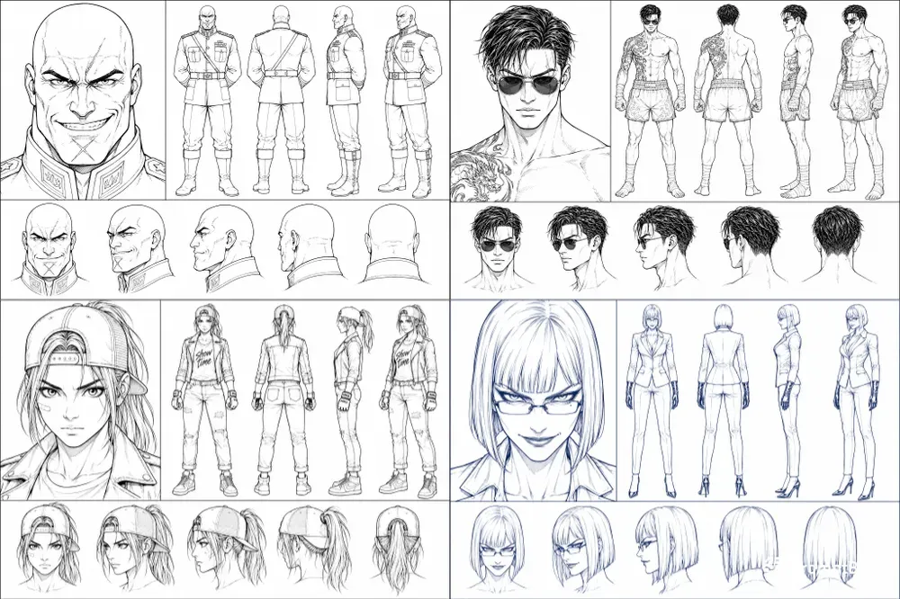 Character Creator Model Sheets For Comics