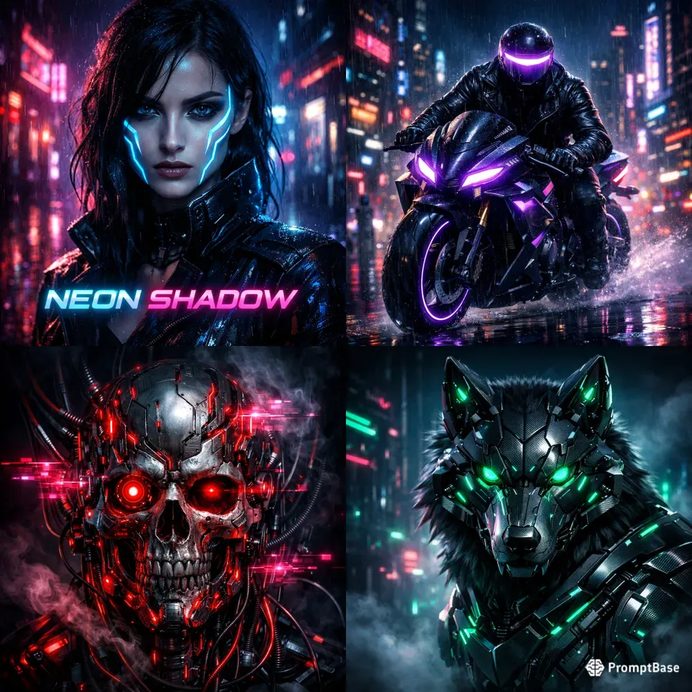 Dark Cyberpunk Synthwave Album Art