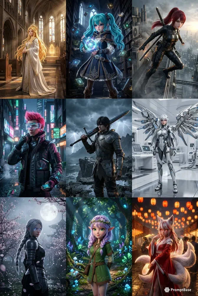 Realistic 3D Anime Characters