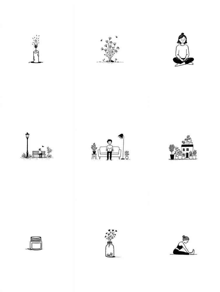 Minimal Line Art Illustrations