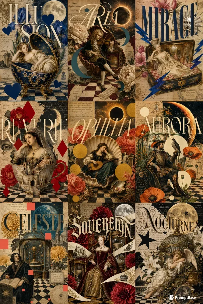 Renaissance Dreamscape Collage Posters