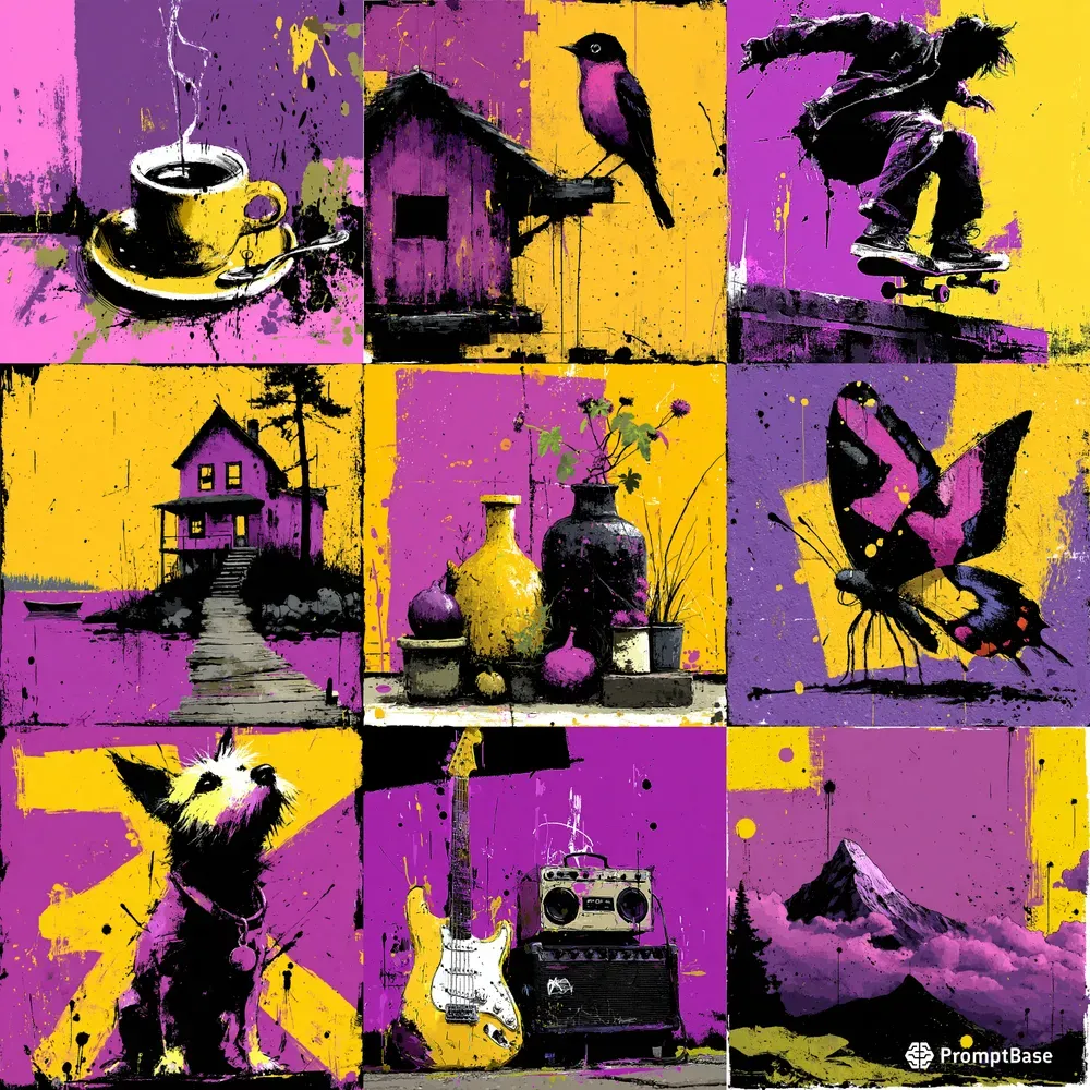 Ink Brush Grunge Punk Posters