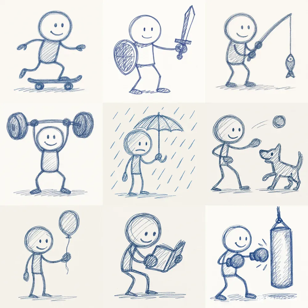 Ballpoint Pen Drawings Of Stickmen Art