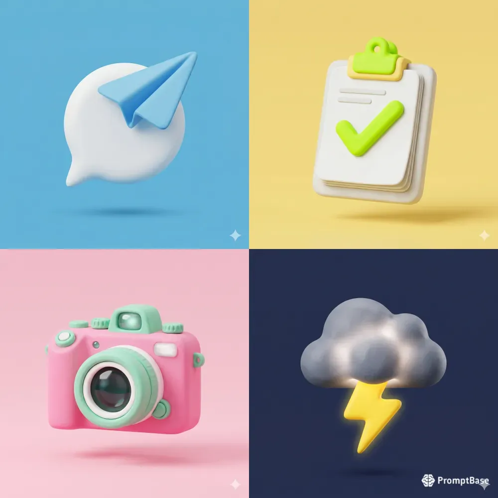 Premium 3D Claymorphism App Icons