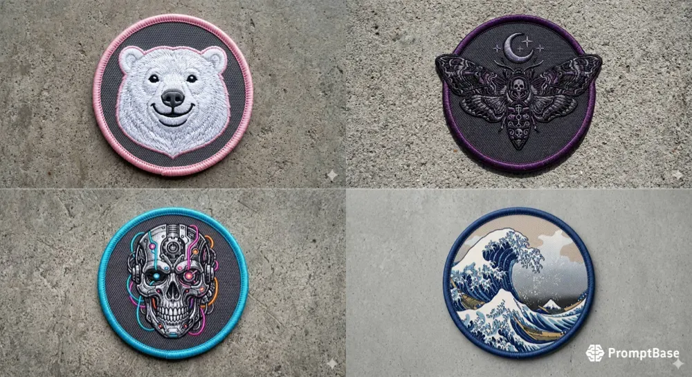 Realistic Embroidered Patches