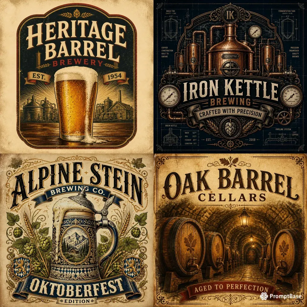 Vintage Brewery Graphic Generator