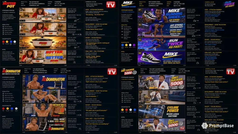 Tv Storyboard Generator 90s Ads