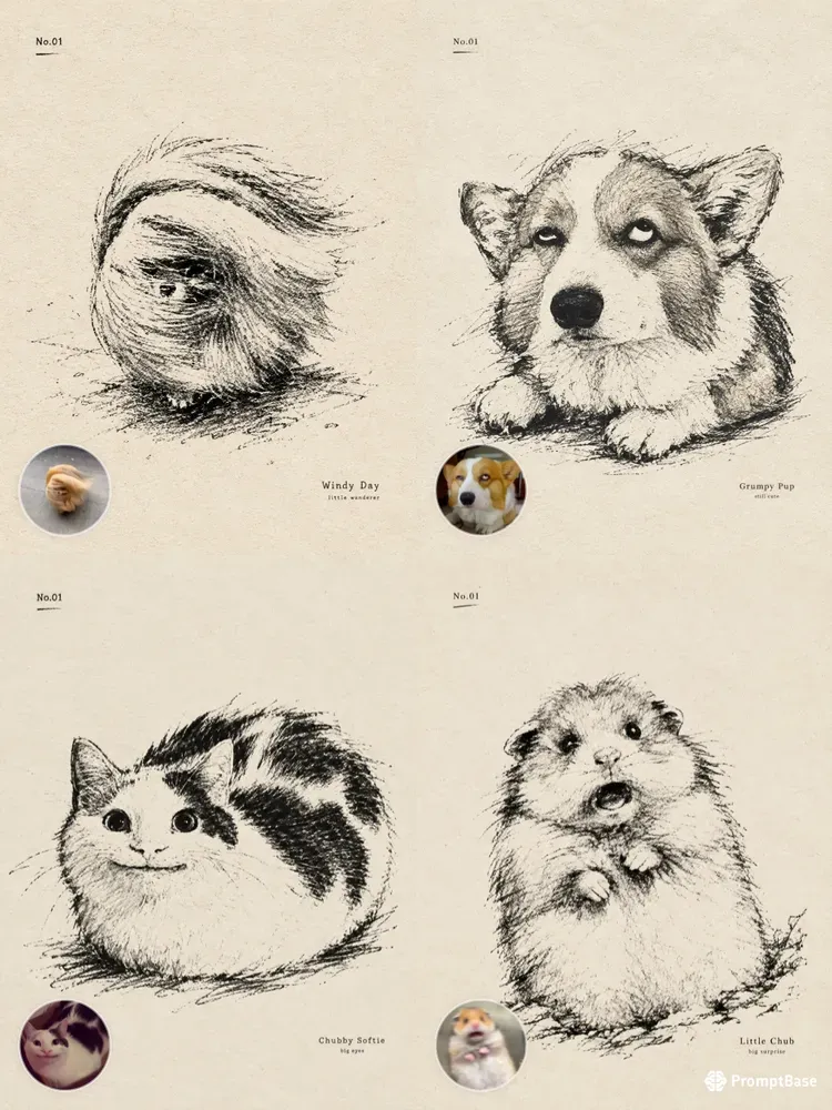 Pet Indie Poster Illustrations