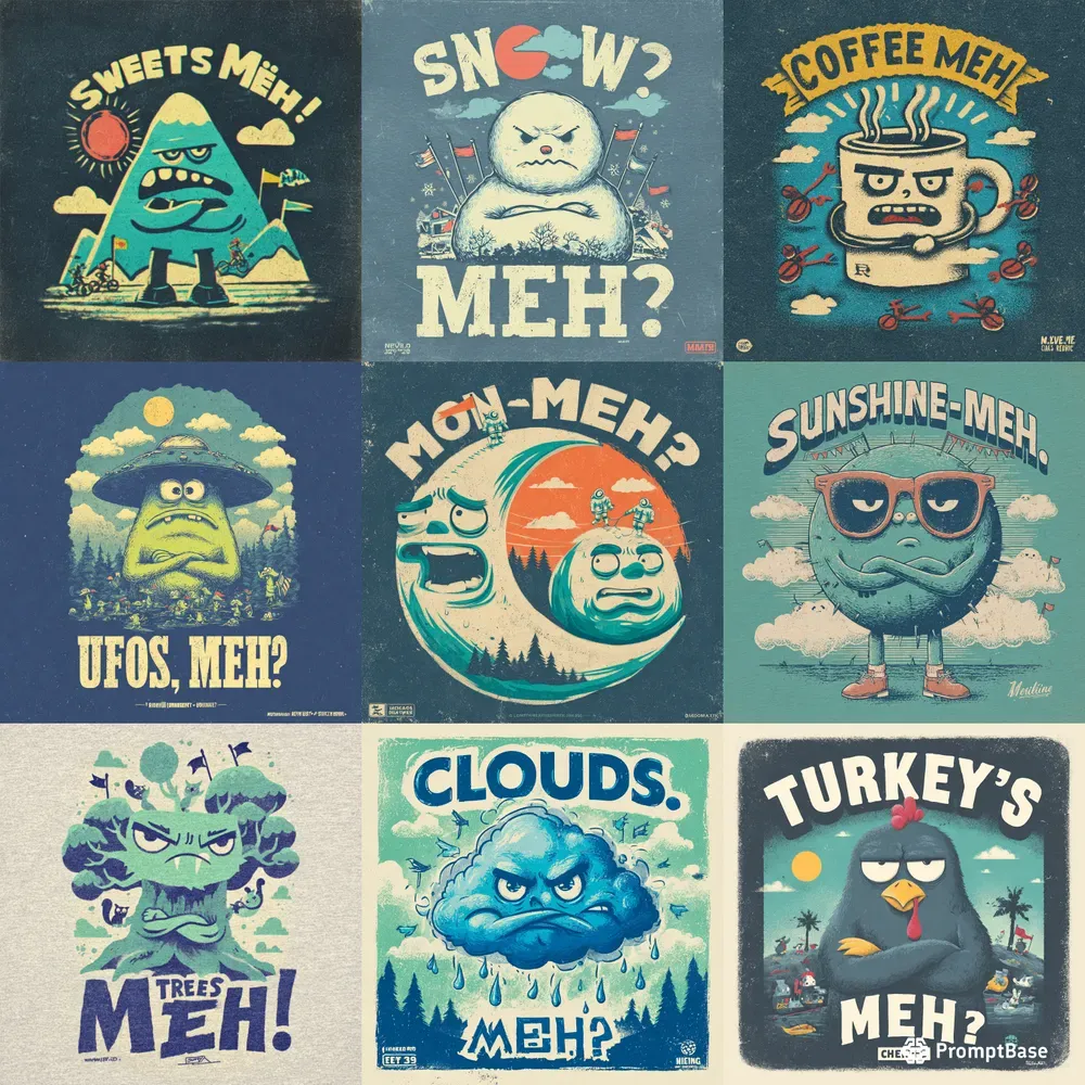 Retro Grumptoon Anthropomorphic Mehs