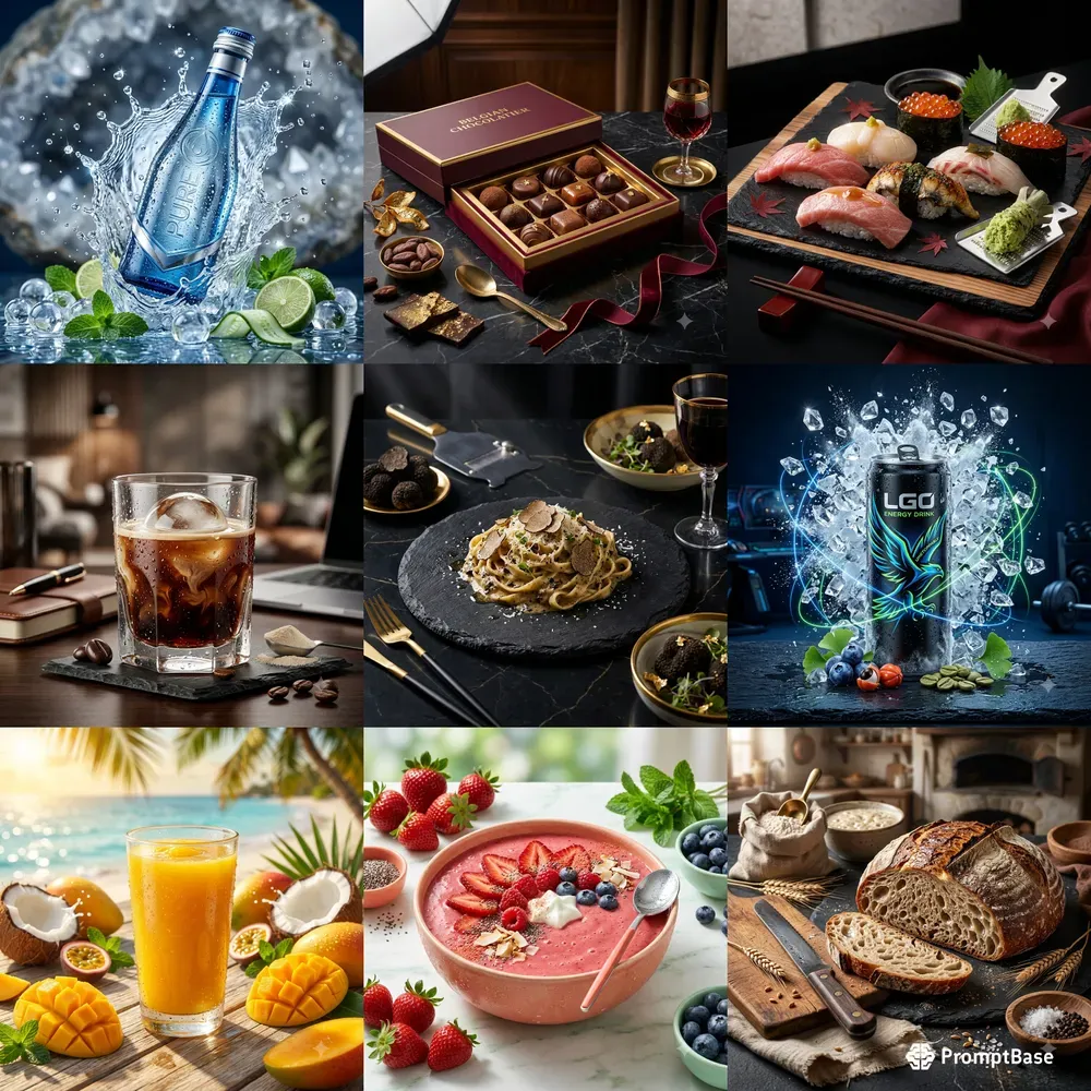 Premium Food Drink Ad Campaign Packs