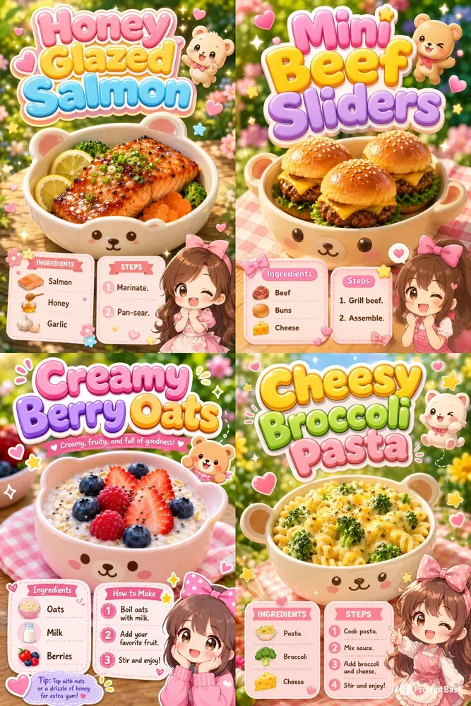 Cute Recipe Infographic Poster Makers