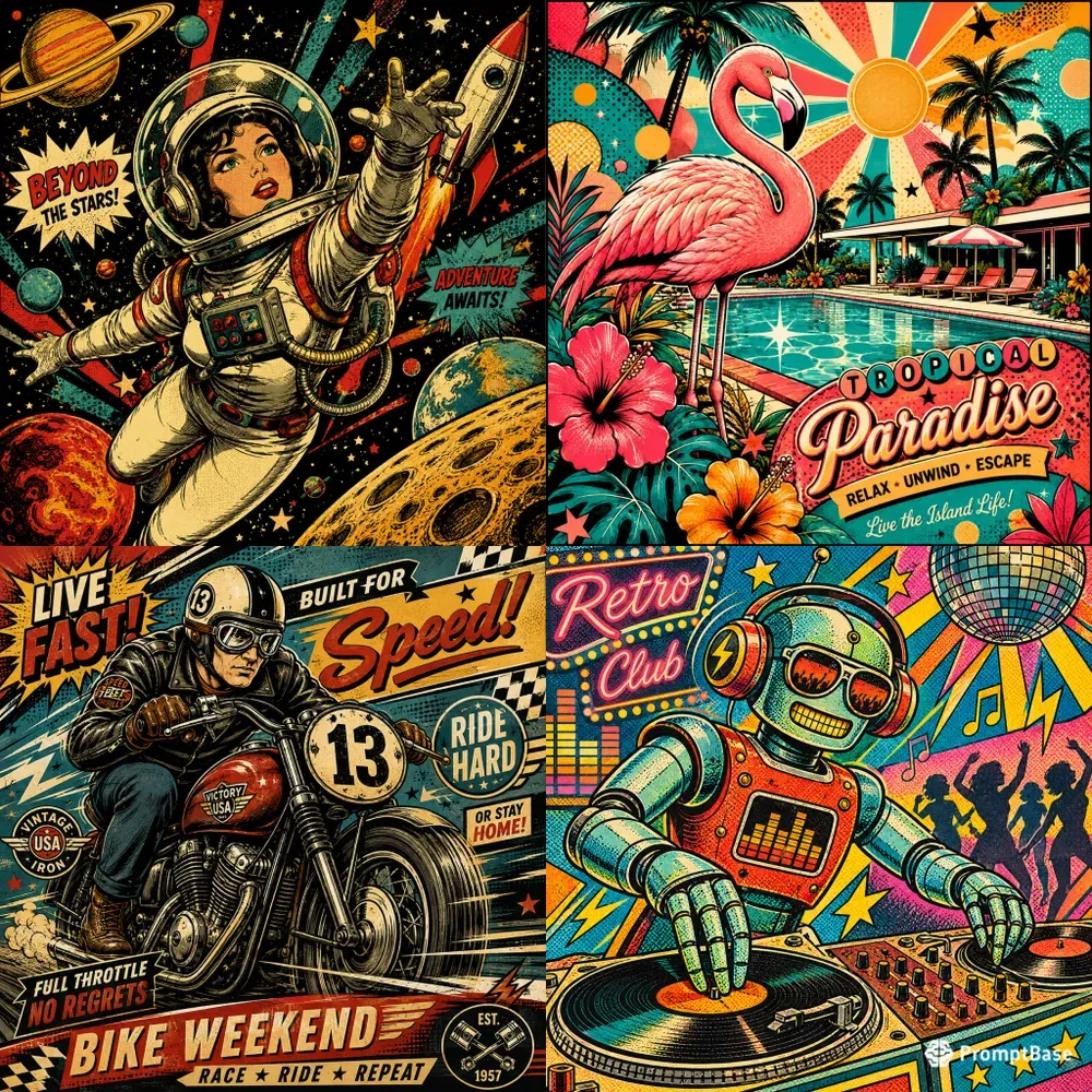 Bold Pop Art Comic Portraits