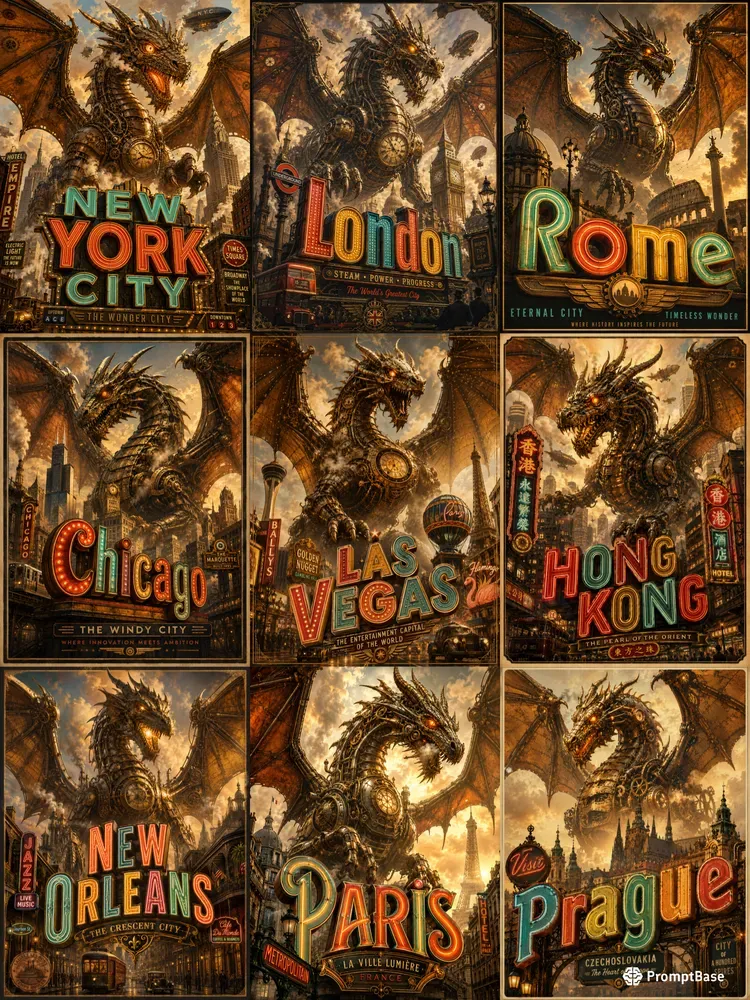 Clockwork Dragon Posters