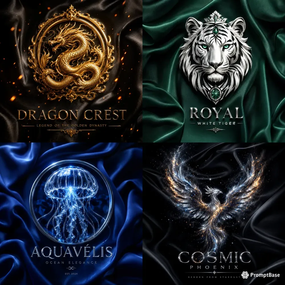 Luxury Silk Emblem Posters