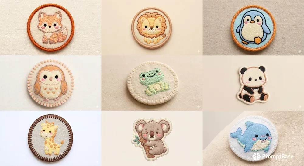 Kawaii Embroidered Patch Characters