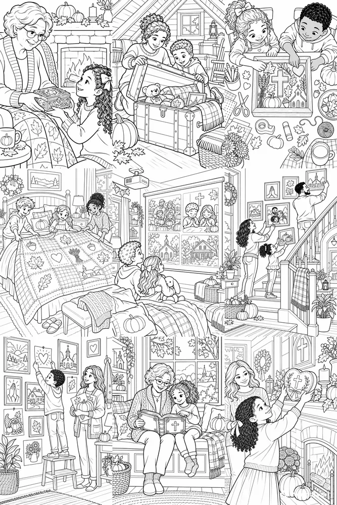 Thanksgiving Memory Stories Coloring