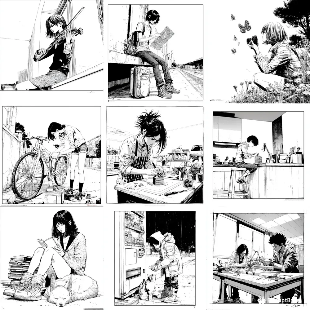Manga Activity Illustrations