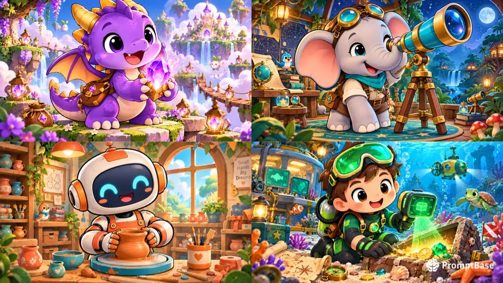 Premium Kids Game Illustration Generator