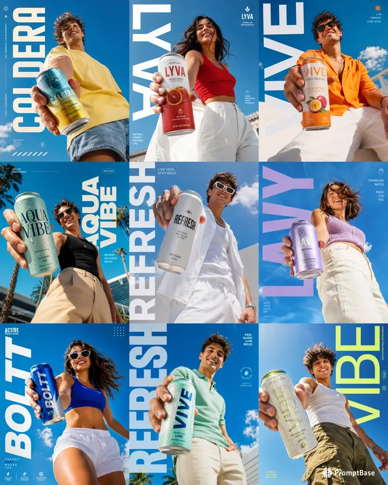 Low Angle Beverage Ad Posters