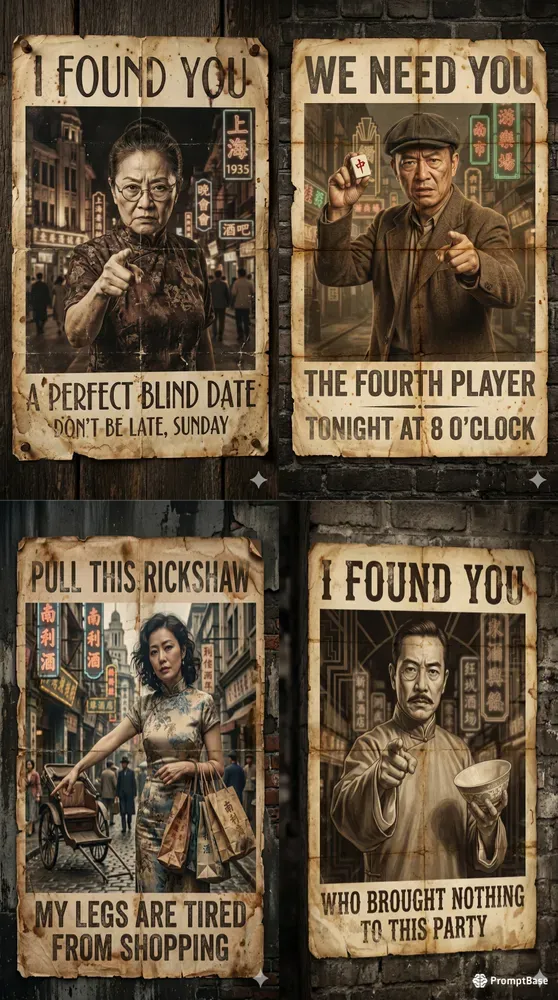 Vintage Shanghai I Want You Parodies