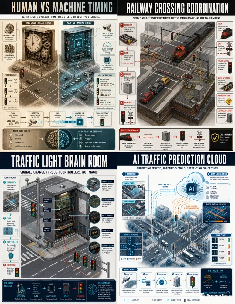 City Traffic Brain Infographics