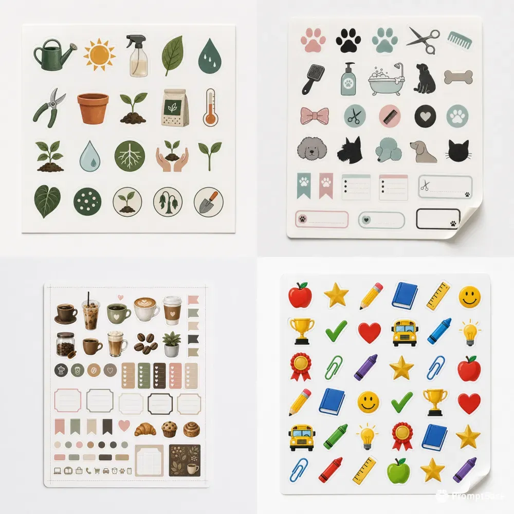 Diecut Sticker Sheet Photo Builders