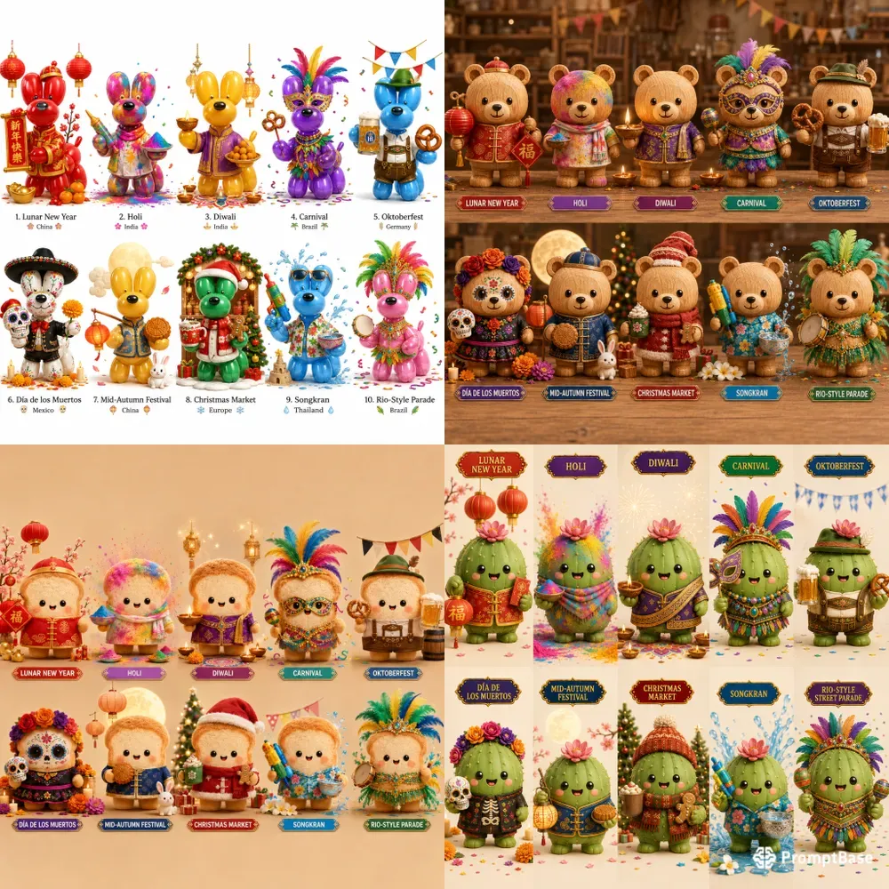 3D Festival Celebration Sheets