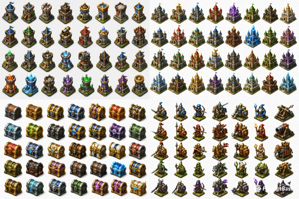 Isometric 3D UI Icons For Mobile Games