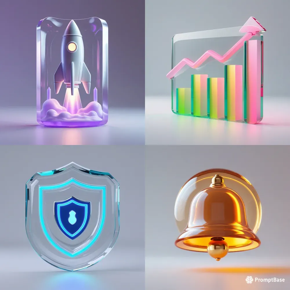Glassmorphism 3D UI Icon Generator