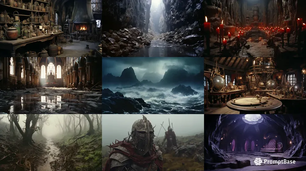 1980s Real Dark Fantasy Film Landscapes