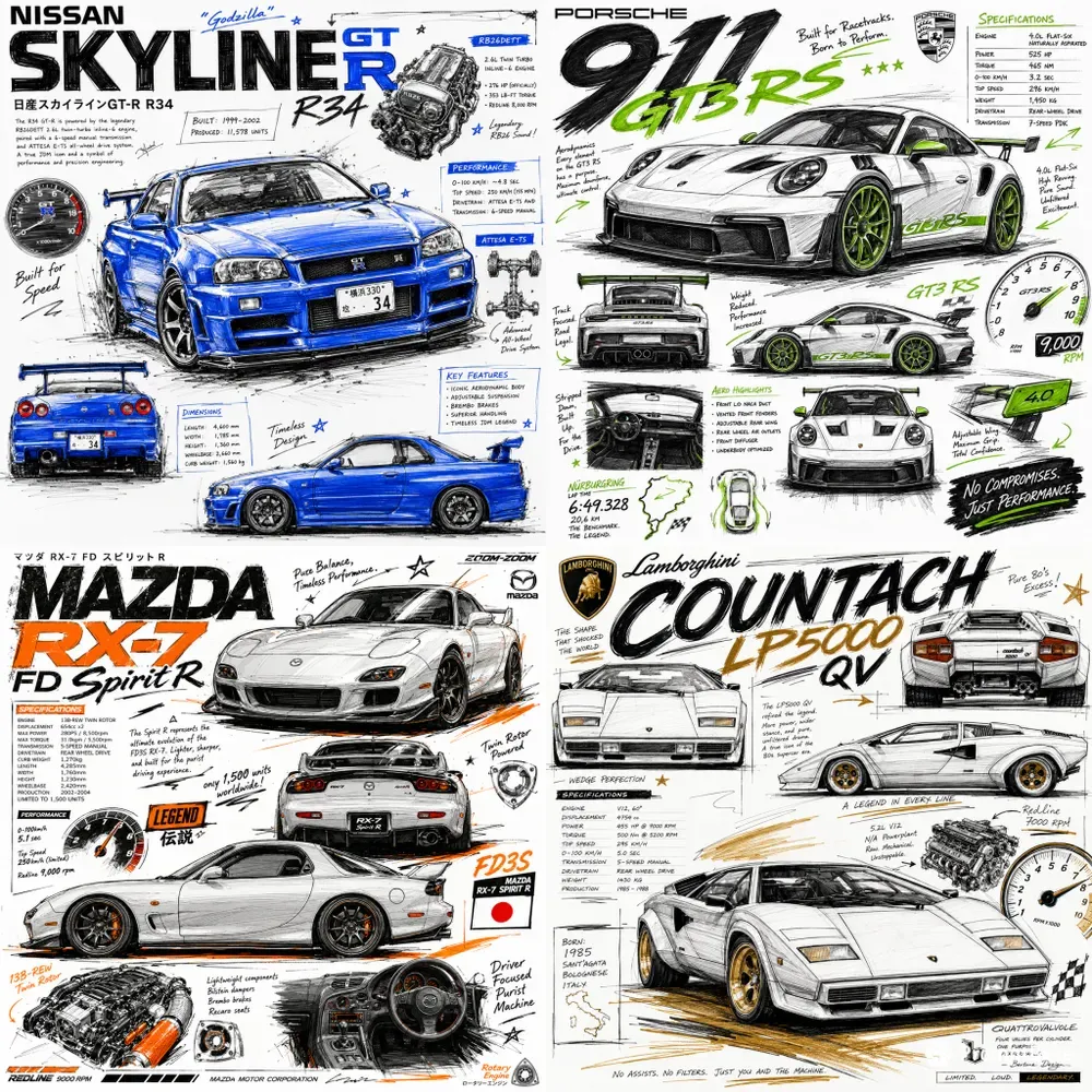 Jdm Sketch Poster Creators
