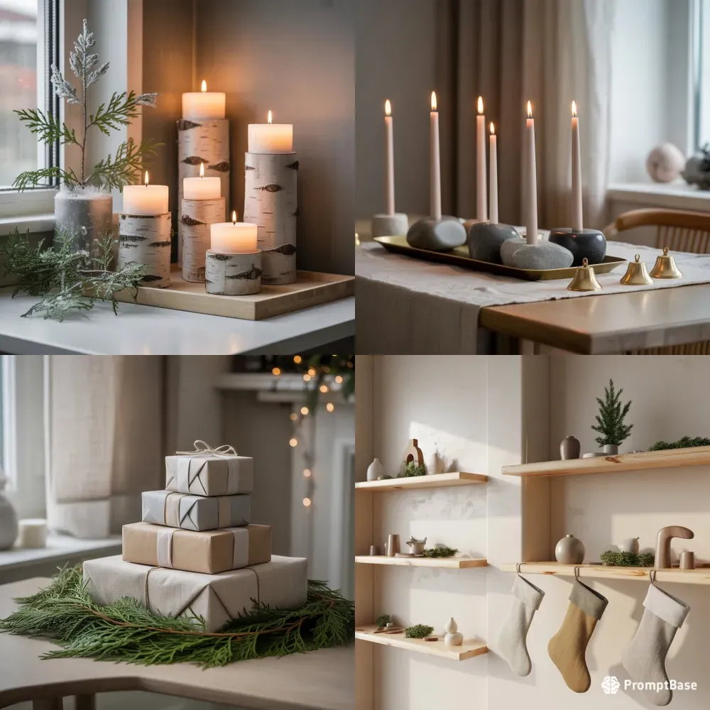 Minimal Scandinavian Xmas Home Decor Art