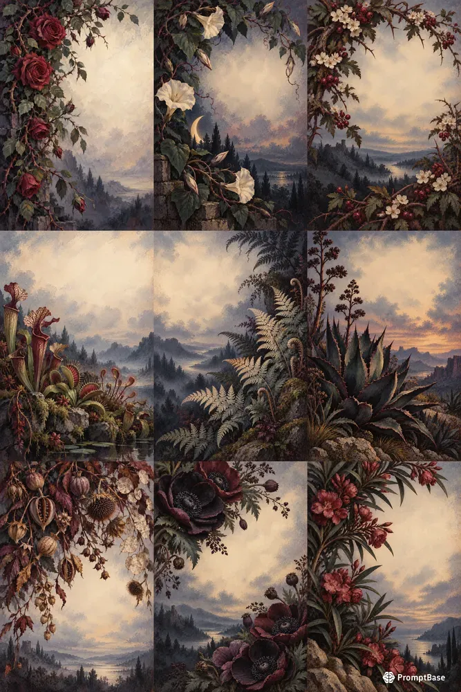 Gothic Botanical Journal Covers