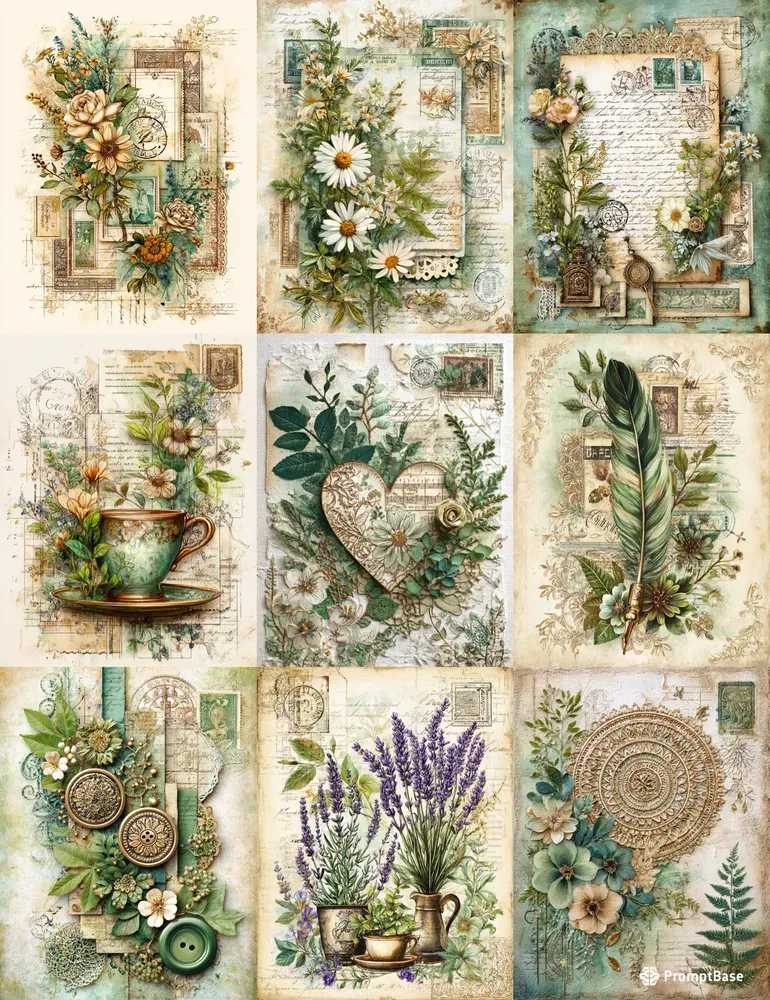 Mothers Day Junk Journal Pages