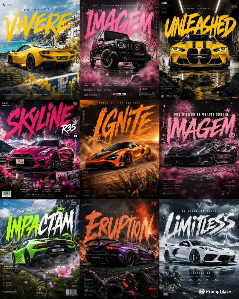 Bold Automotive Ad Posters