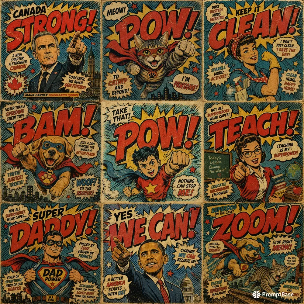 Pow Oldschool Comic Book Tshirts