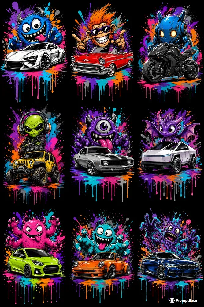 Graffiti Drip Car Art