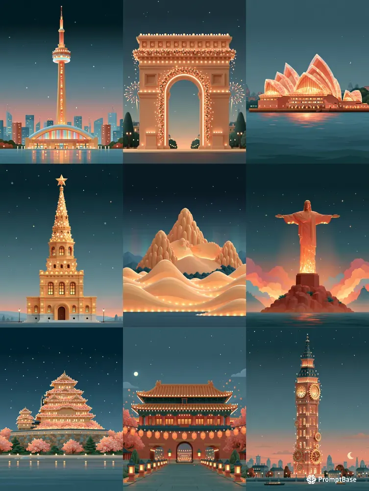 Skyline Landmark Travel Wall Art