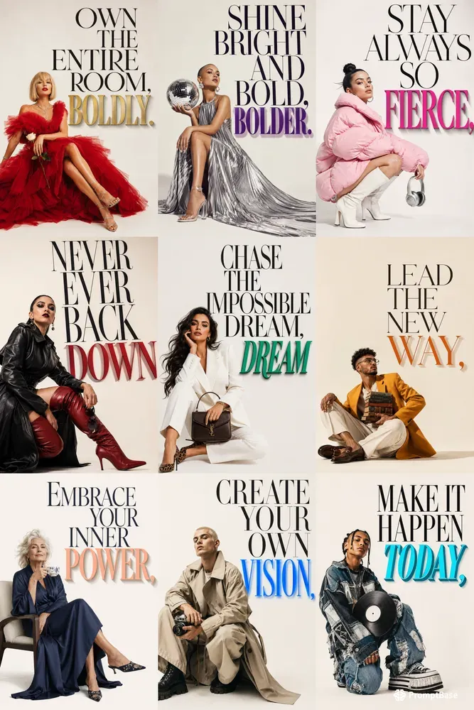 Editorial Fashion Quote Posters
