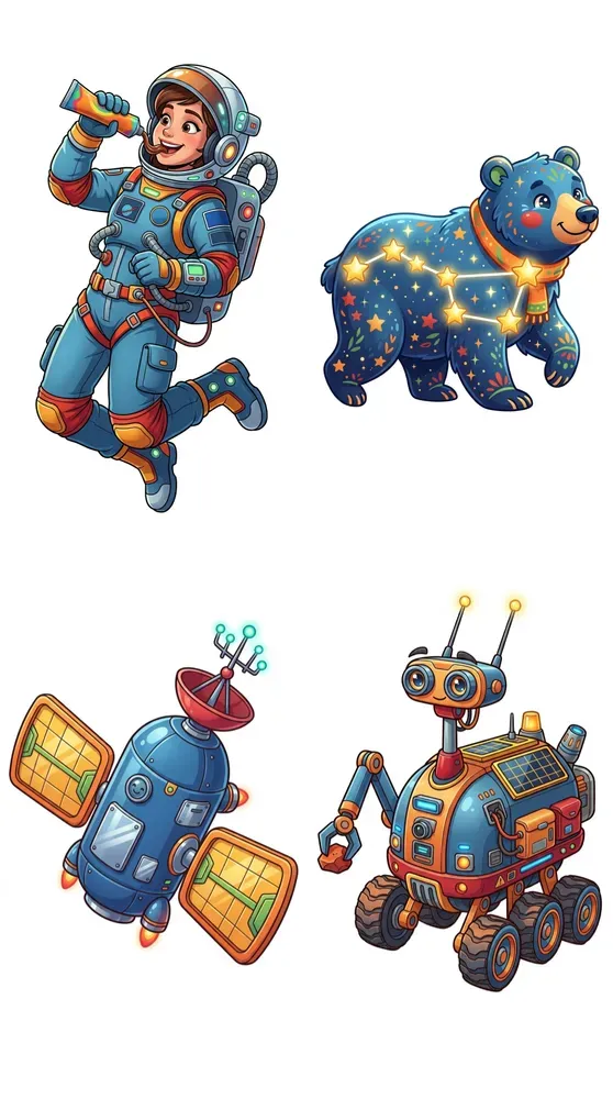 Cute Space Clipart Cartoon Pod Art