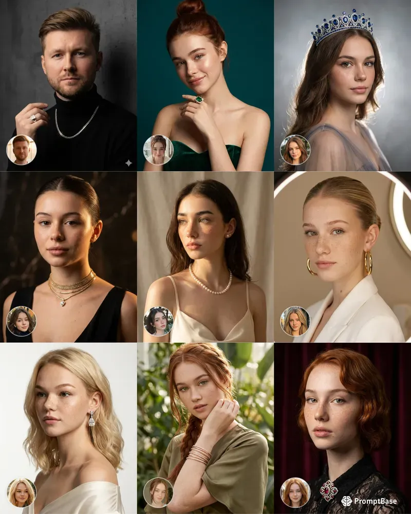 Stunning Luxury Jewellery Model Portraits