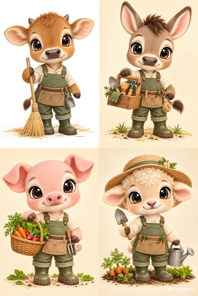 Chibi Farm Animal Caretakers
