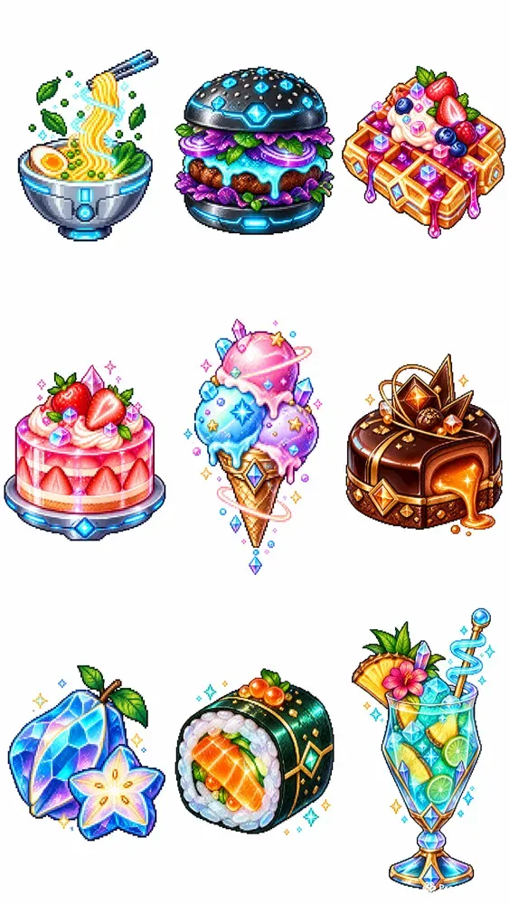 16bit RPG Delicious Food Game Assets
