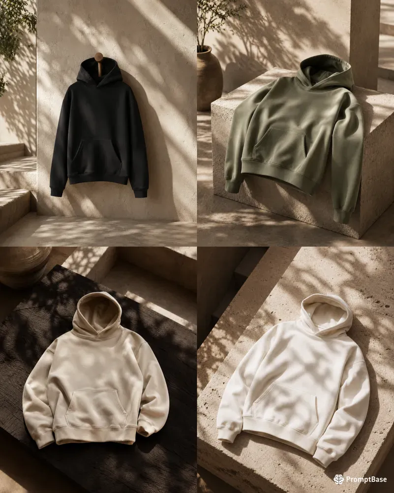 Pro Minimalist Blank Hoodie Mockups