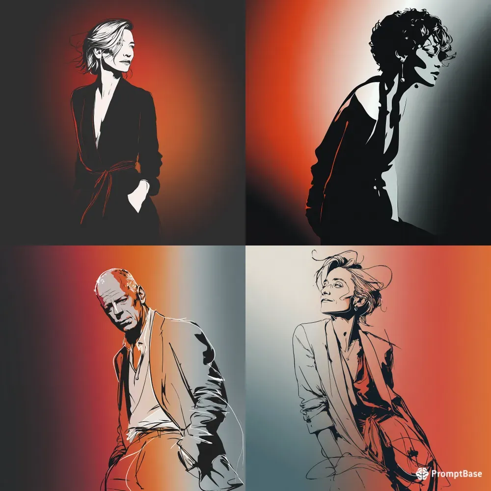 Minimalist Celebrity Illustrations