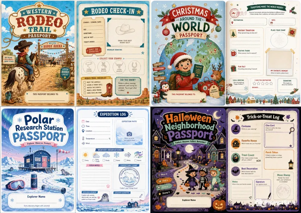Kids Adventure Passport Printables