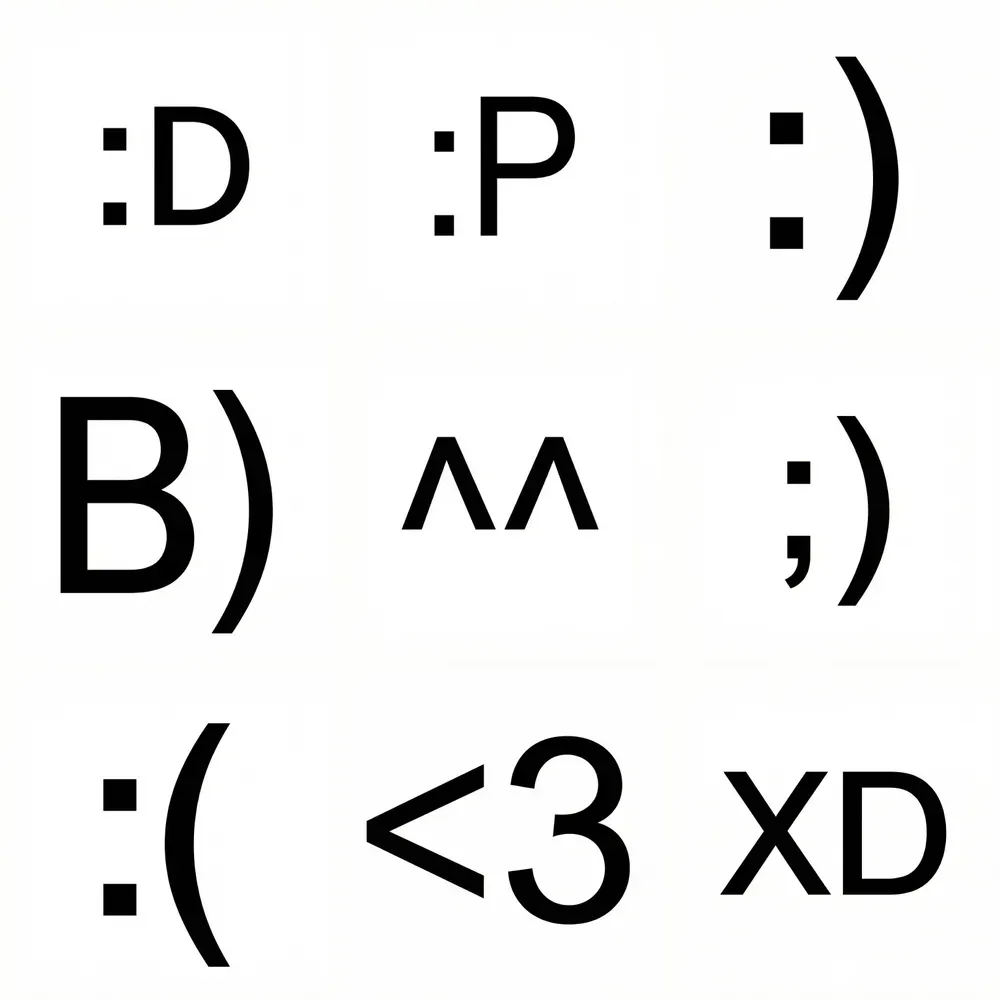 Large Twocharacter Ascii Emoticons