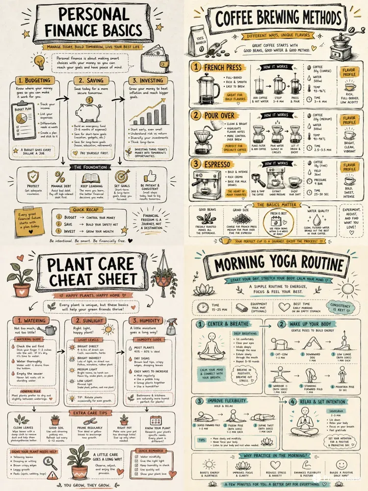 Handdrawn Sketchnote Infographic Guides