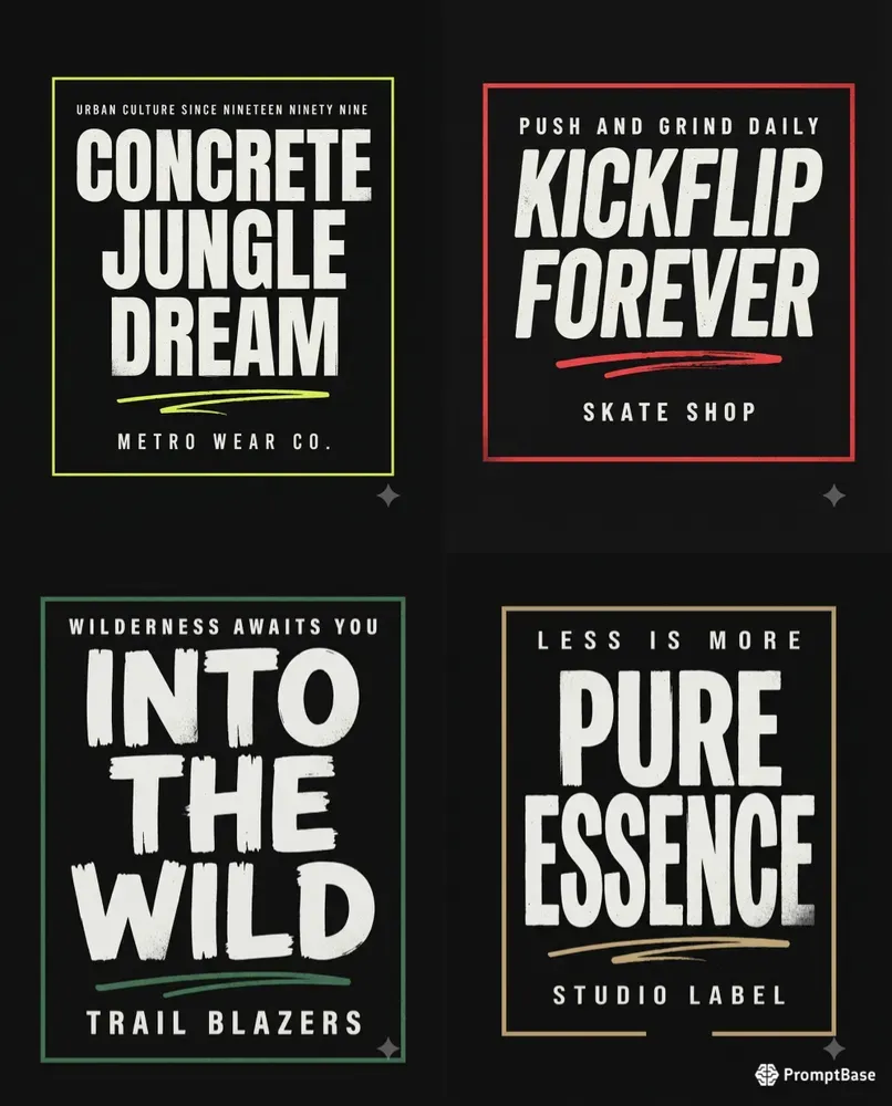 Premium Streetwear Typography Art